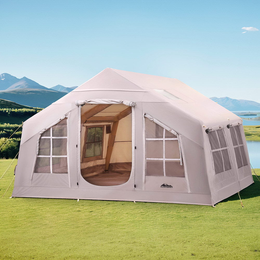 Weisshorn 6-Person Inflatable Beach Tent Brown
