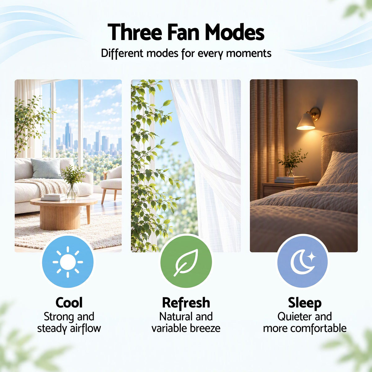 Devanti Tower Fan 3 Speed with Remote Control and 7.5h Timer, White
