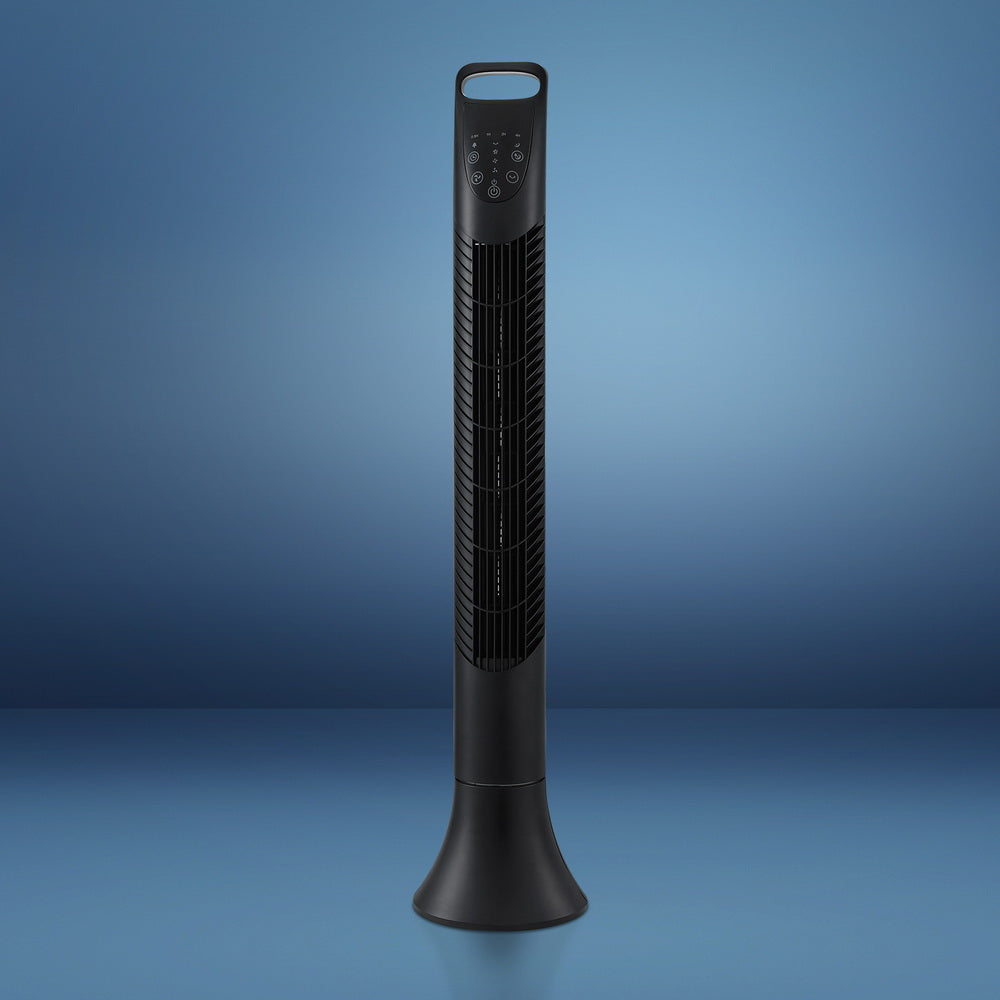Devanti 91cm Tower Fan Oscillating 3 Speeds Remote Black