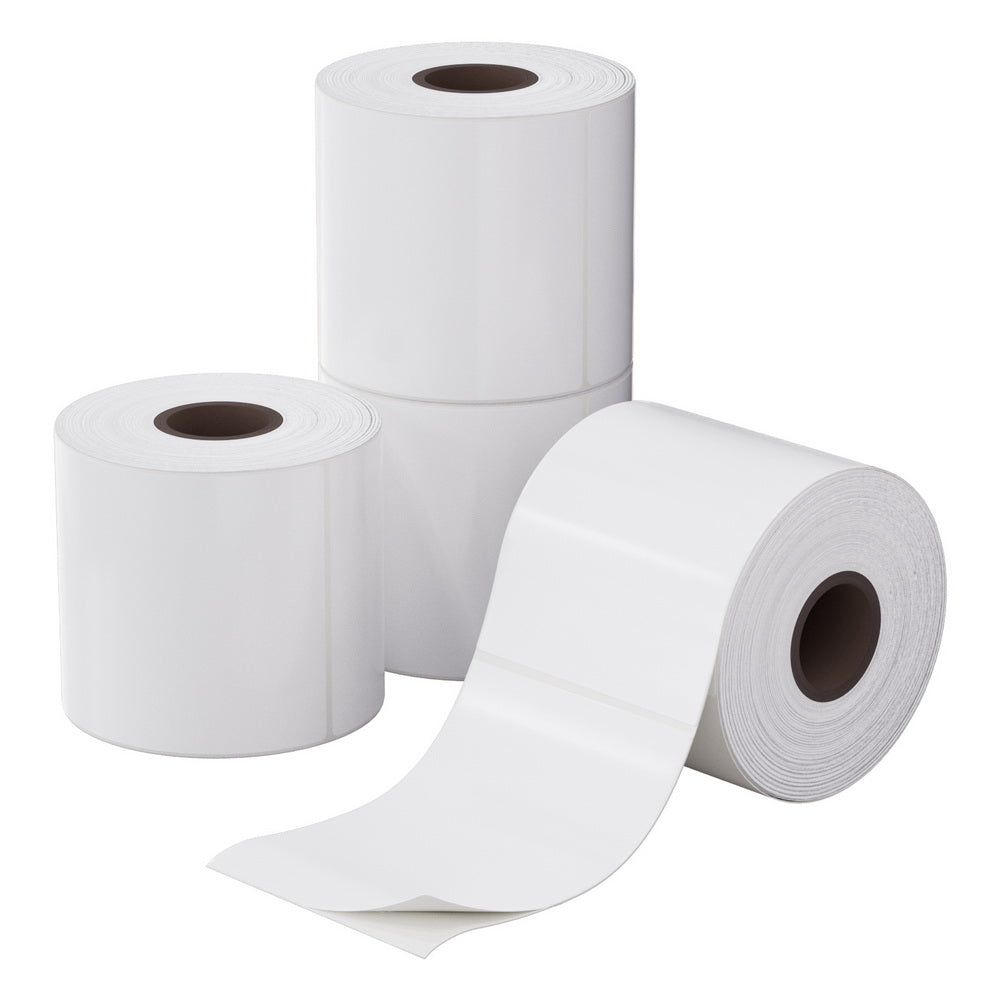 4 Rolls Thermal Printer Label Paper 100x150mm White Shipping Stickers