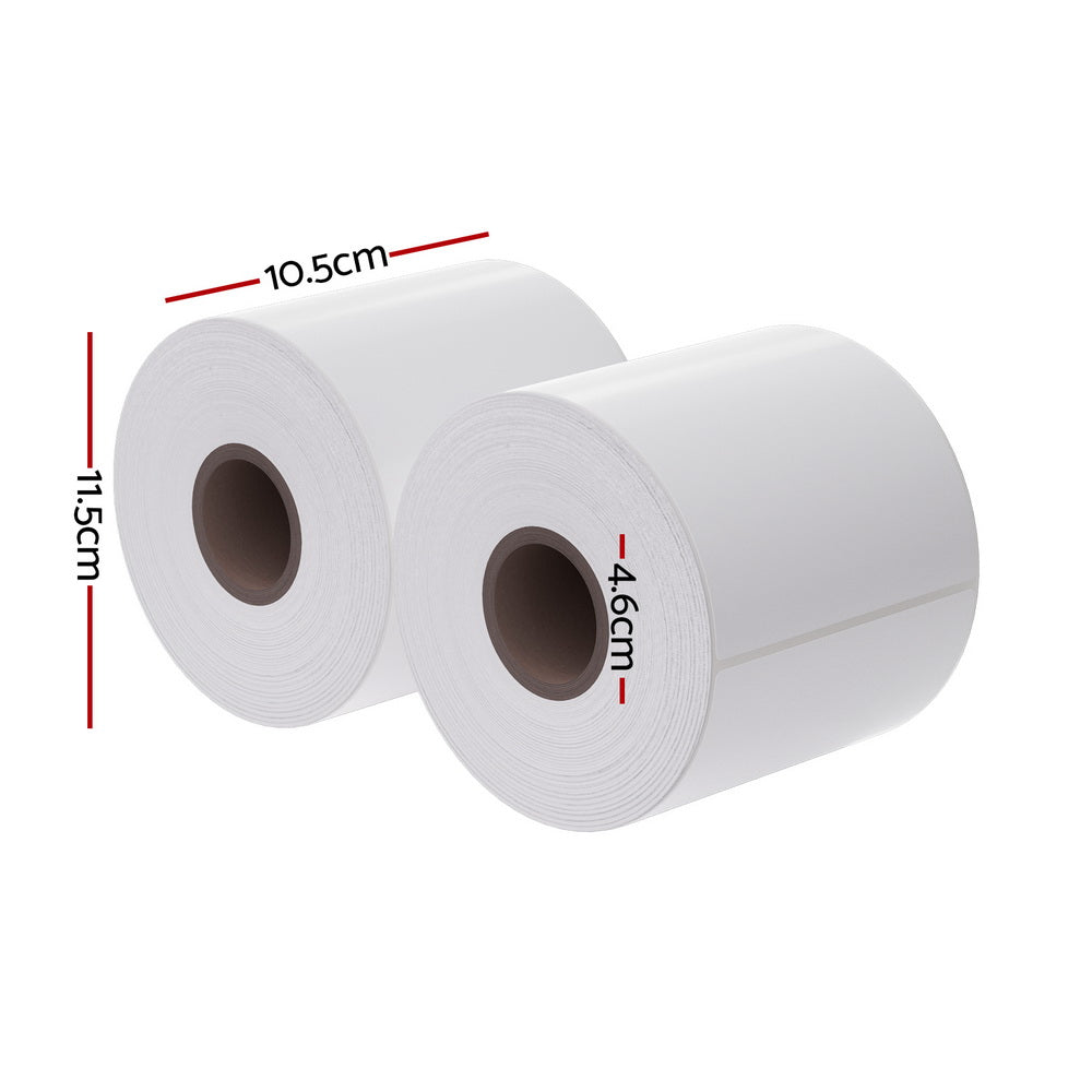 4 Rolls Thermal Printer Label Paper 100x150mm White Shipping Stickers