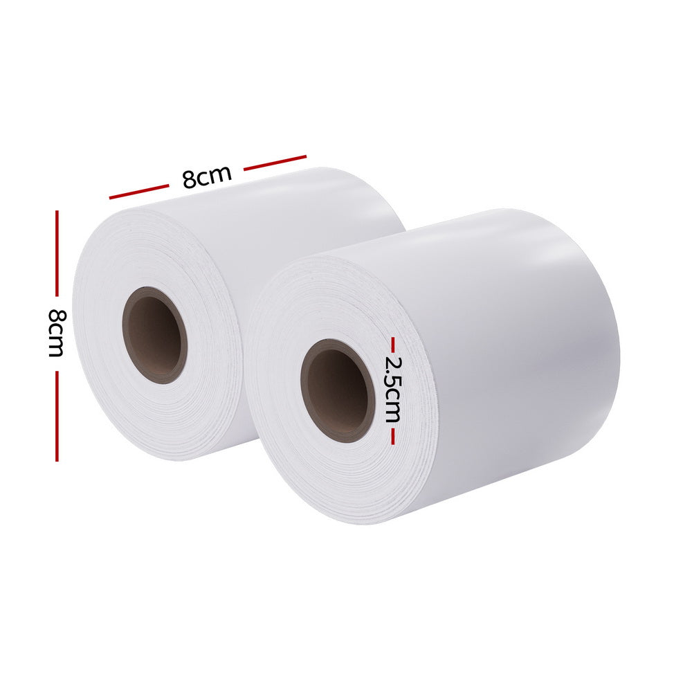 80x80mm Thermal Receipt Paper Rolls 50 Pack White