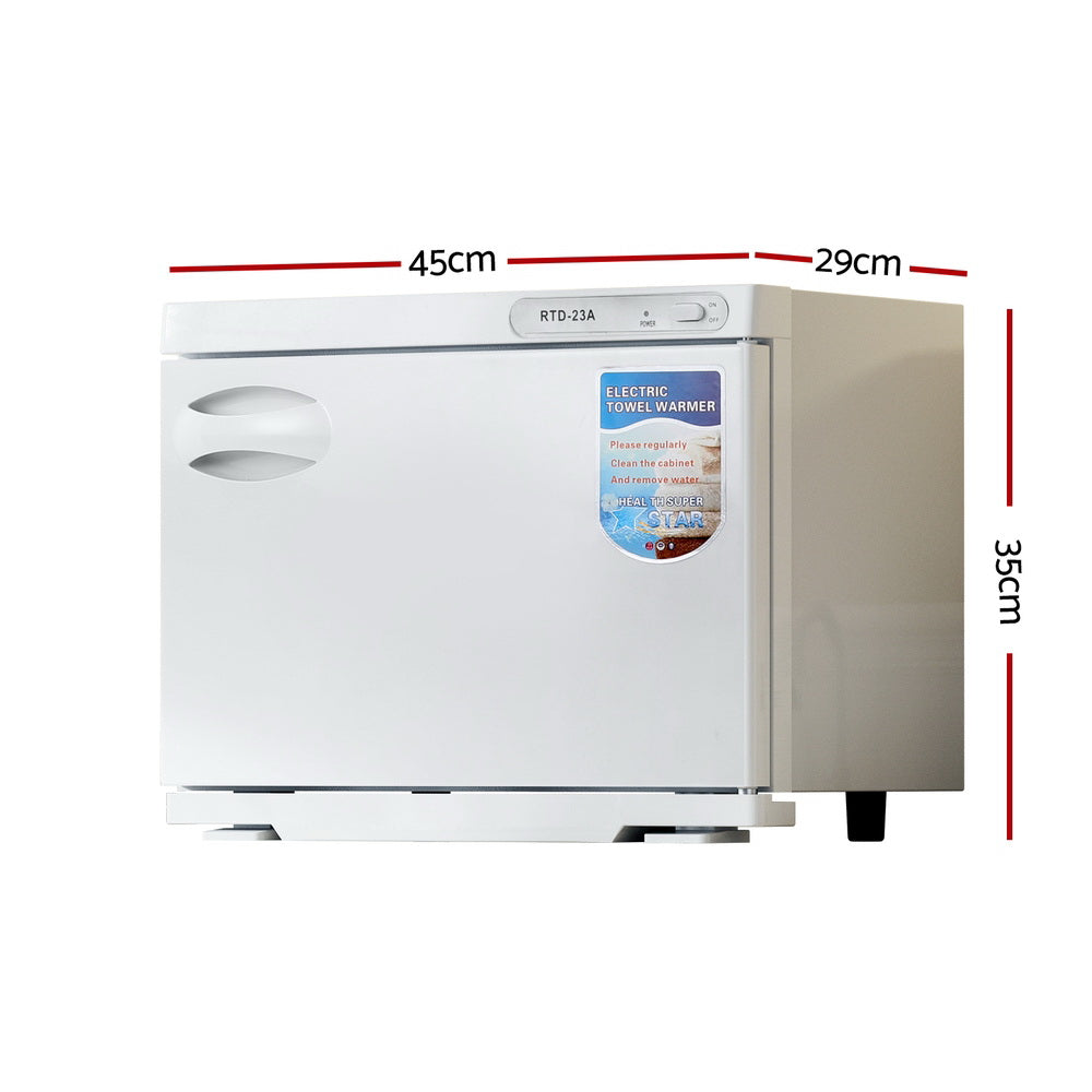 Devanti 23L Towel Warmer UV Steriliser Cabinet White