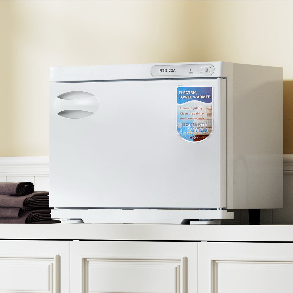 Devanti 23L Towel Warmer UV Steriliser Cabinet White