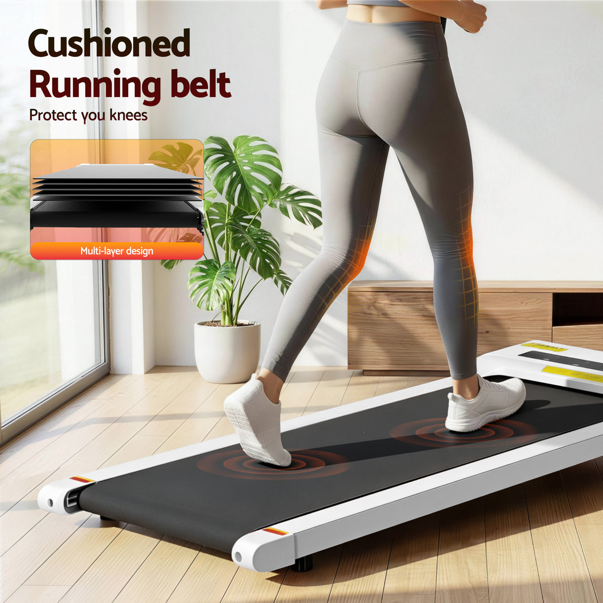 Everfit Electric Walking Pad Treadmill 360mm Belt White