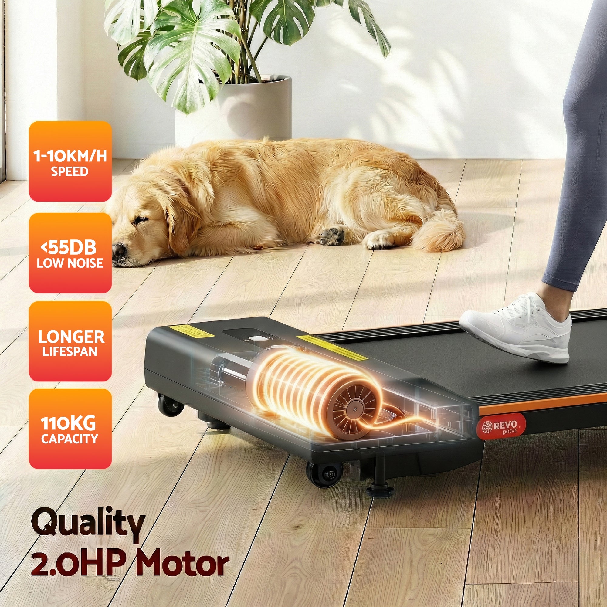 Everfit 3 in 1 Walking Pad Treadmill 12% Incline Under Desk Treadmills for Home Gym With 38cm Wide Belt