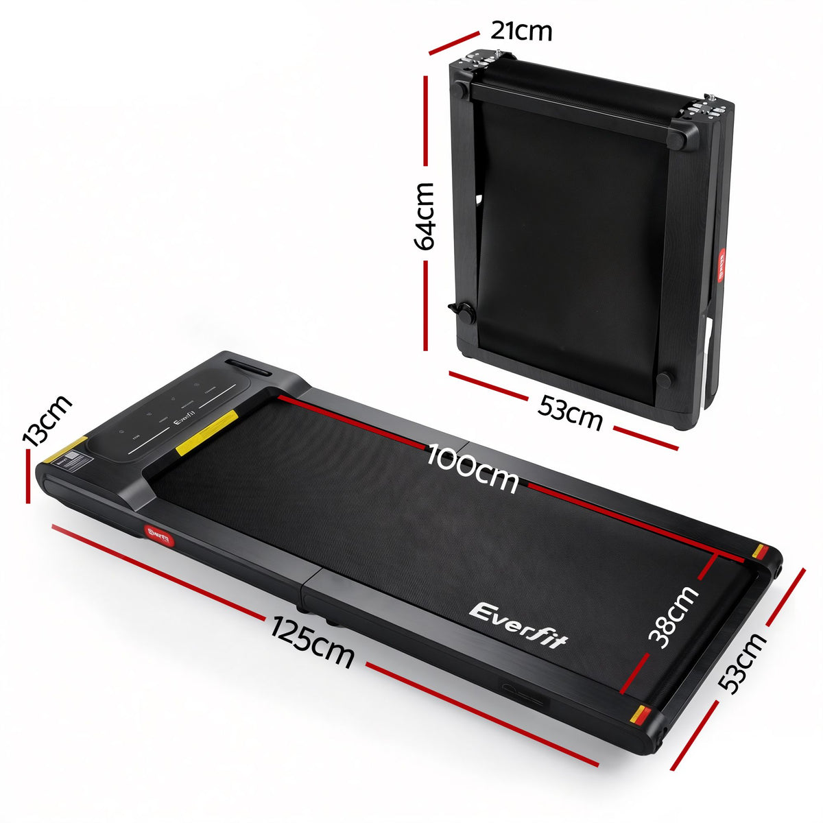 Everfit 2-in-1 Walking Pad Treadmill with 38cm Belt