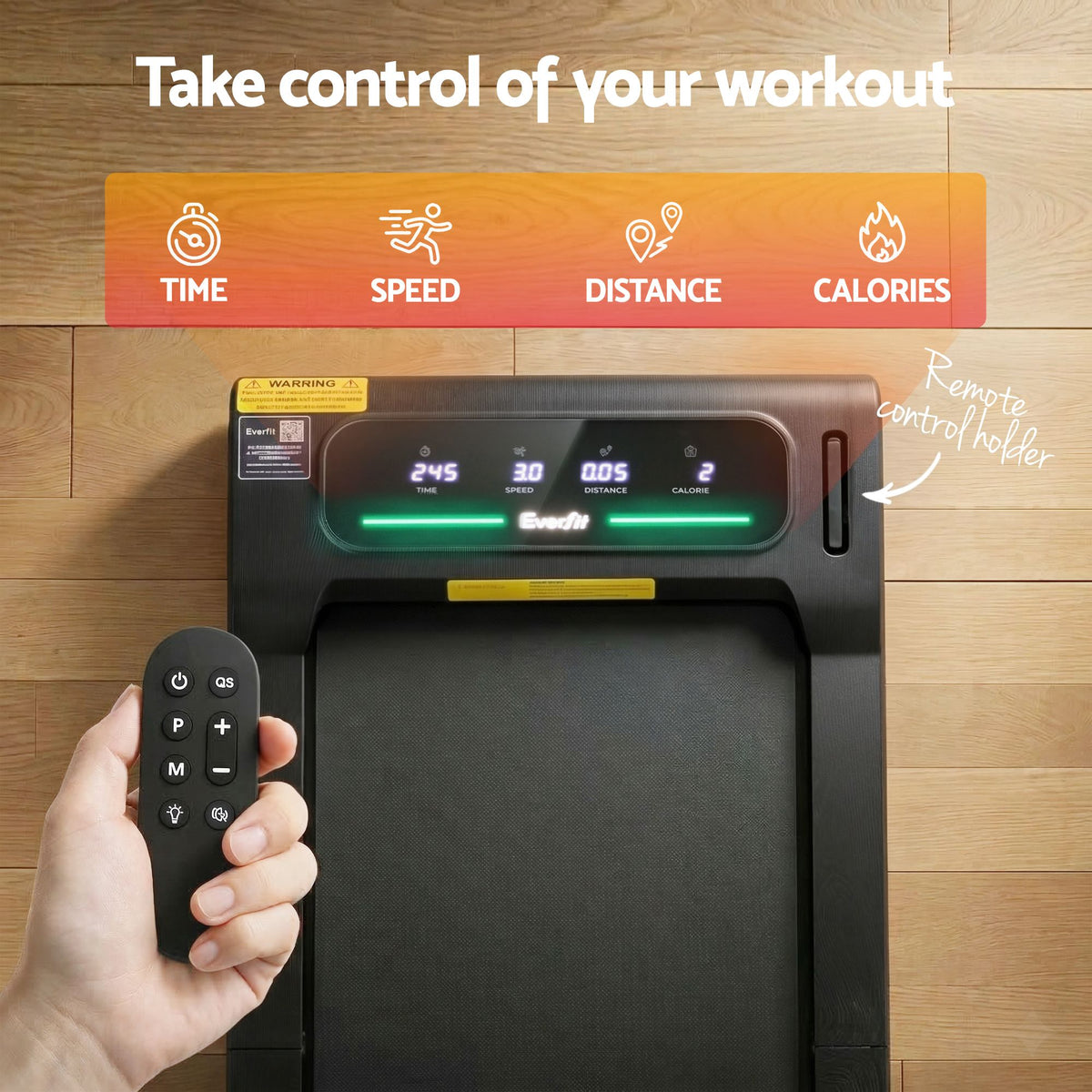 Everfit 2-in-1 Walking Pad Treadmill with 38cm Belt