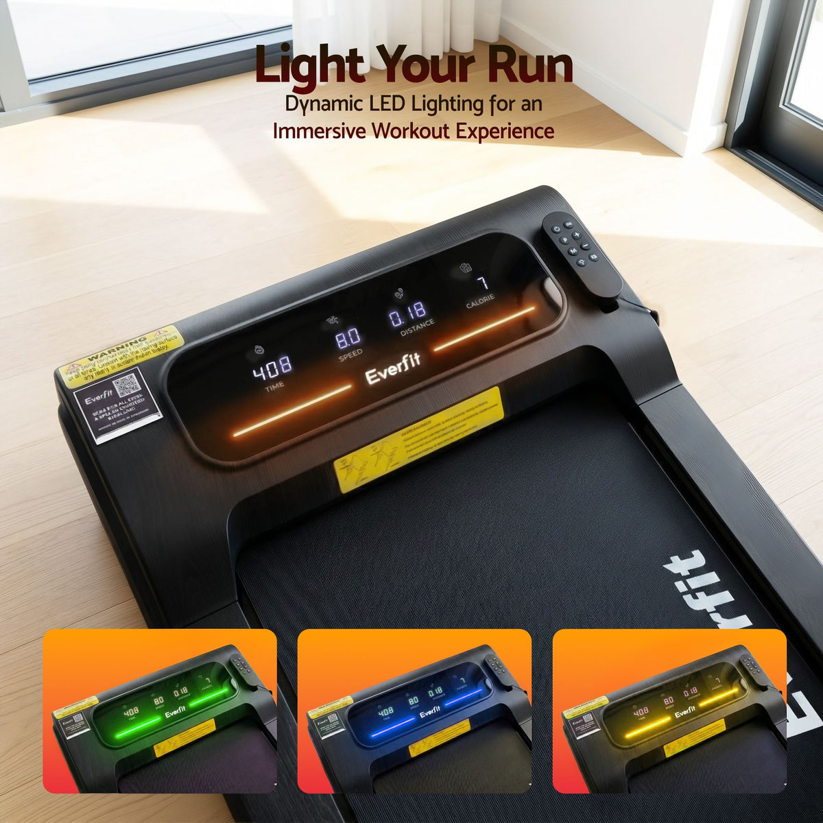 Everfit 2-in-1 Walking Pad Treadmill with 38cm Belt