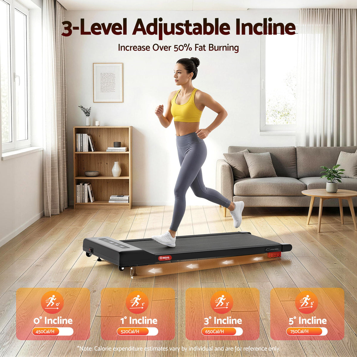 Everfit Electric Walking Pad Treadmill Under Desk 380mm Black