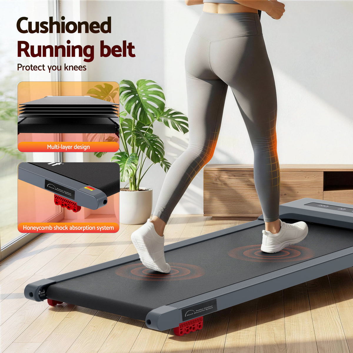 Everfit Electric Walking Pad Treadmill 380mm Belt Grey