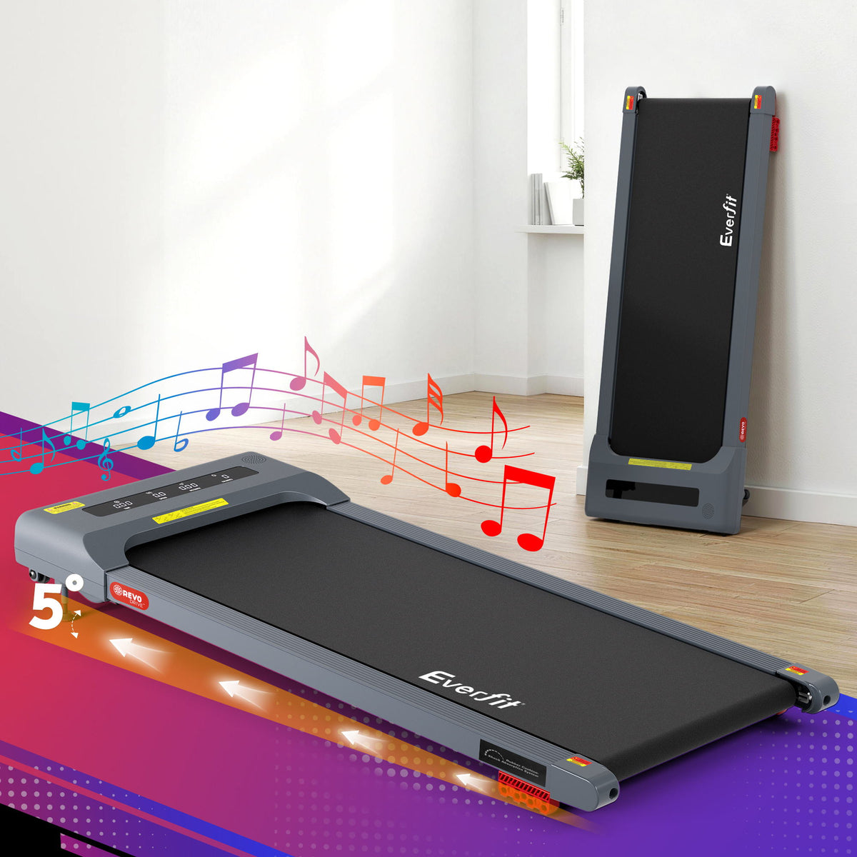 Everfit Electric Walking Pad Treadmill 380mm Belt Grey