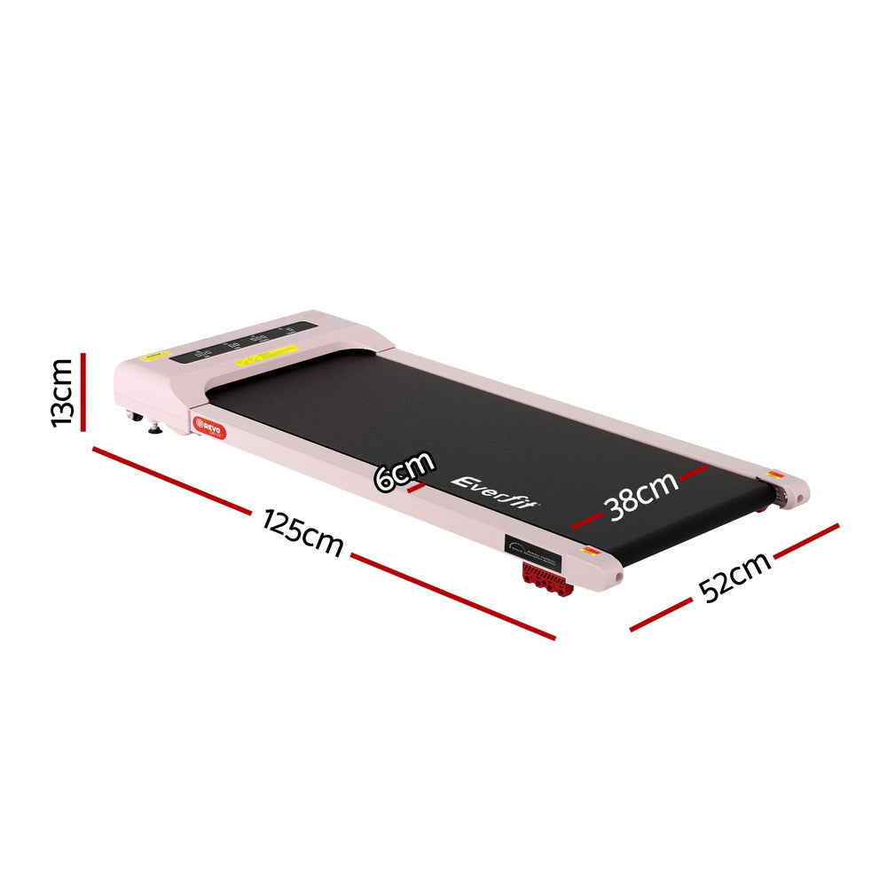 Everfit 380mm Electric Walking Pad Treadmill Pink
