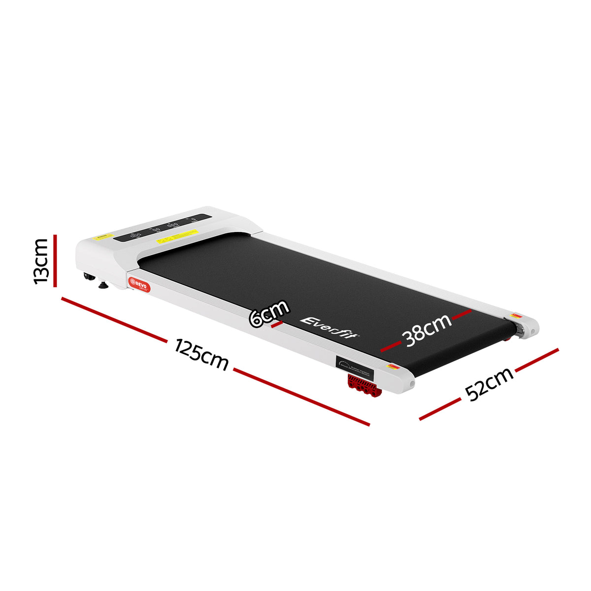 Everfit Electric Walking Pad Treadmill Under Desk 380mm White