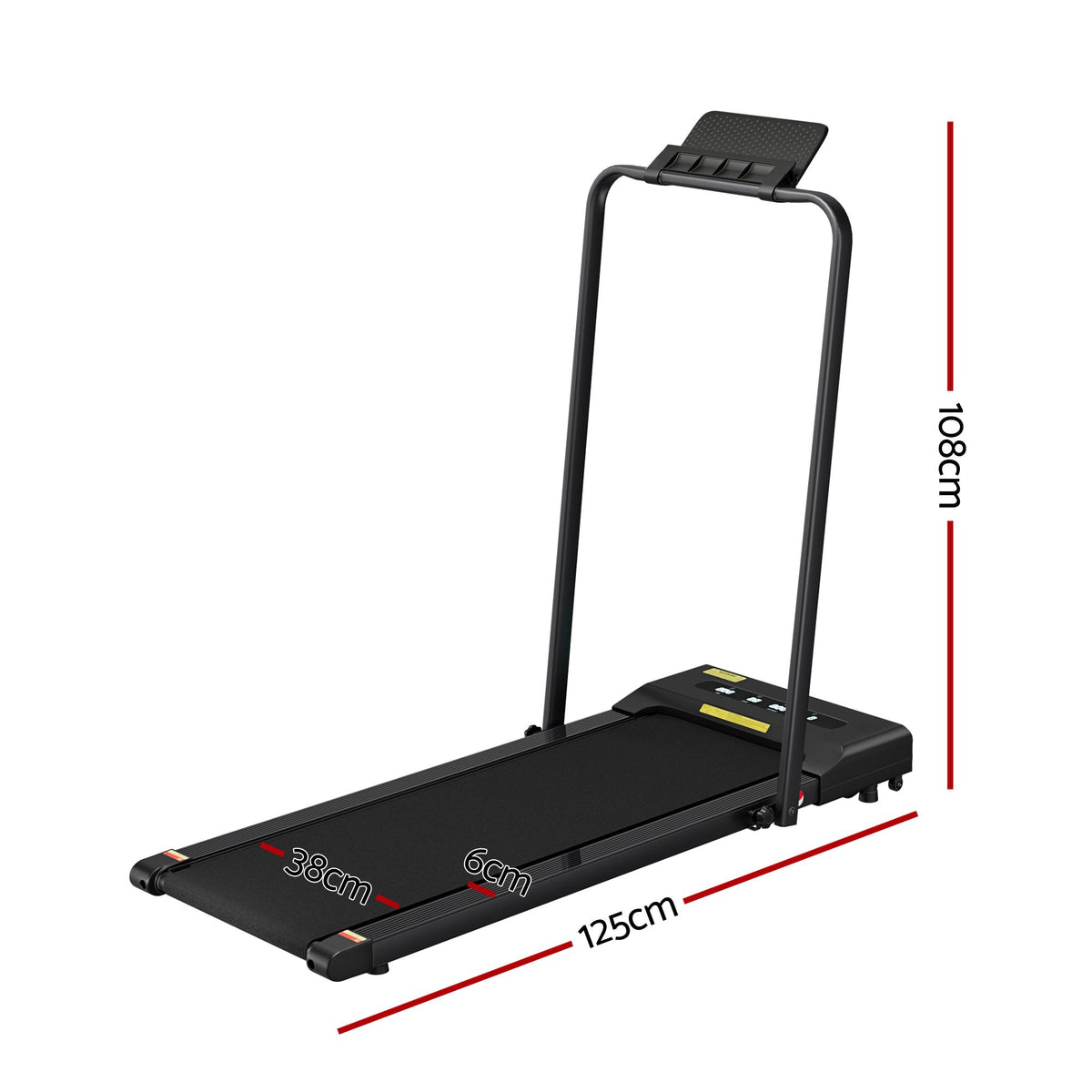 Everfit 2 in 1 Electric Walking Pad Treadmill 380mm Black