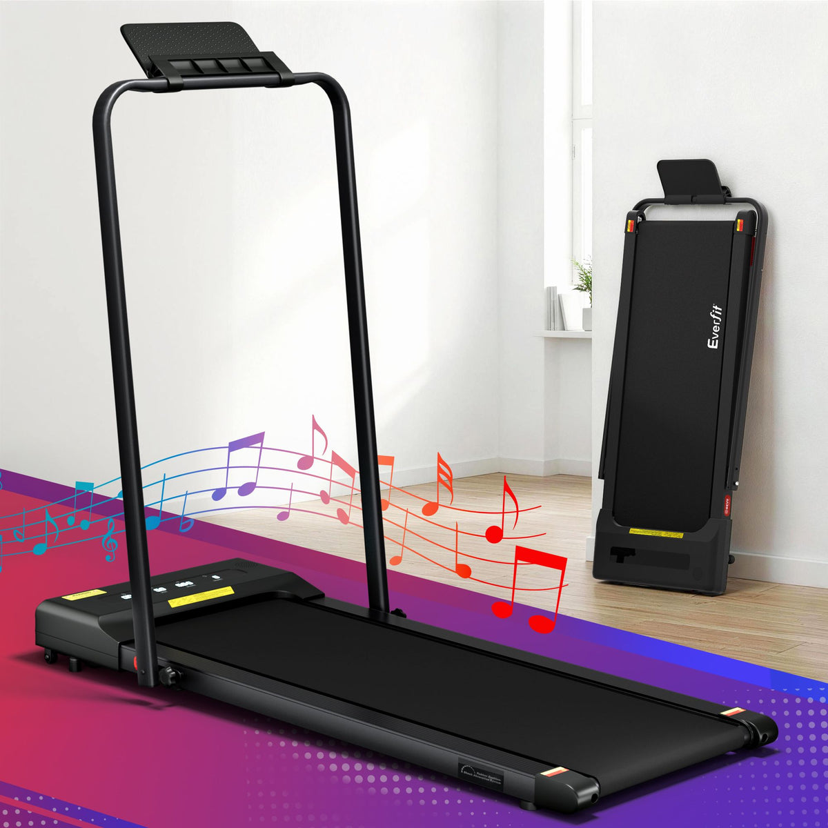 Everfit 2 in 1 Electric Walking Pad Treadmill 380mm Black