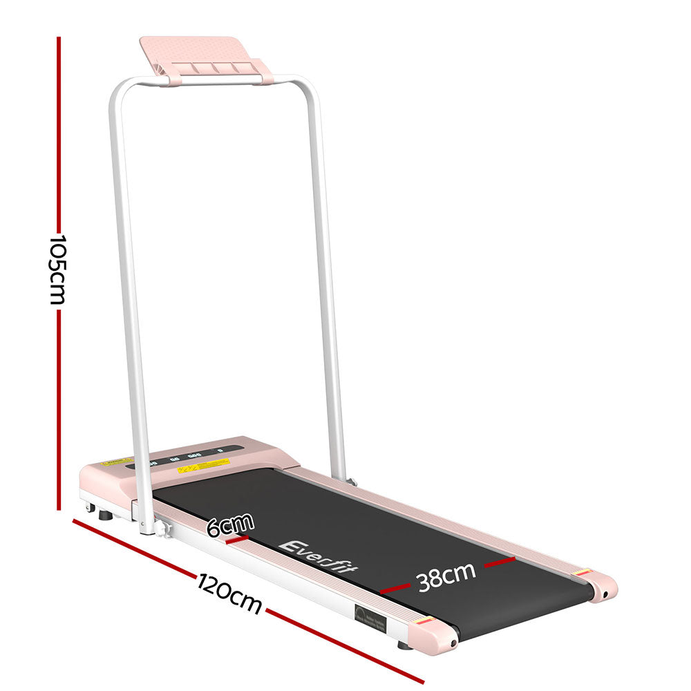 Everfit 380mm Electric Walking Pad Treadmill Pink