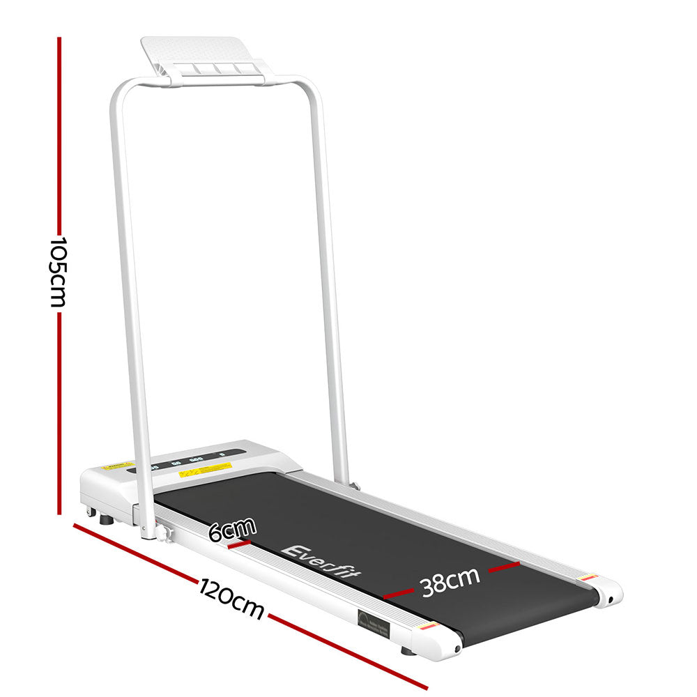 Everfit 380mm Electric Walking Pad White Foldable Treadmill