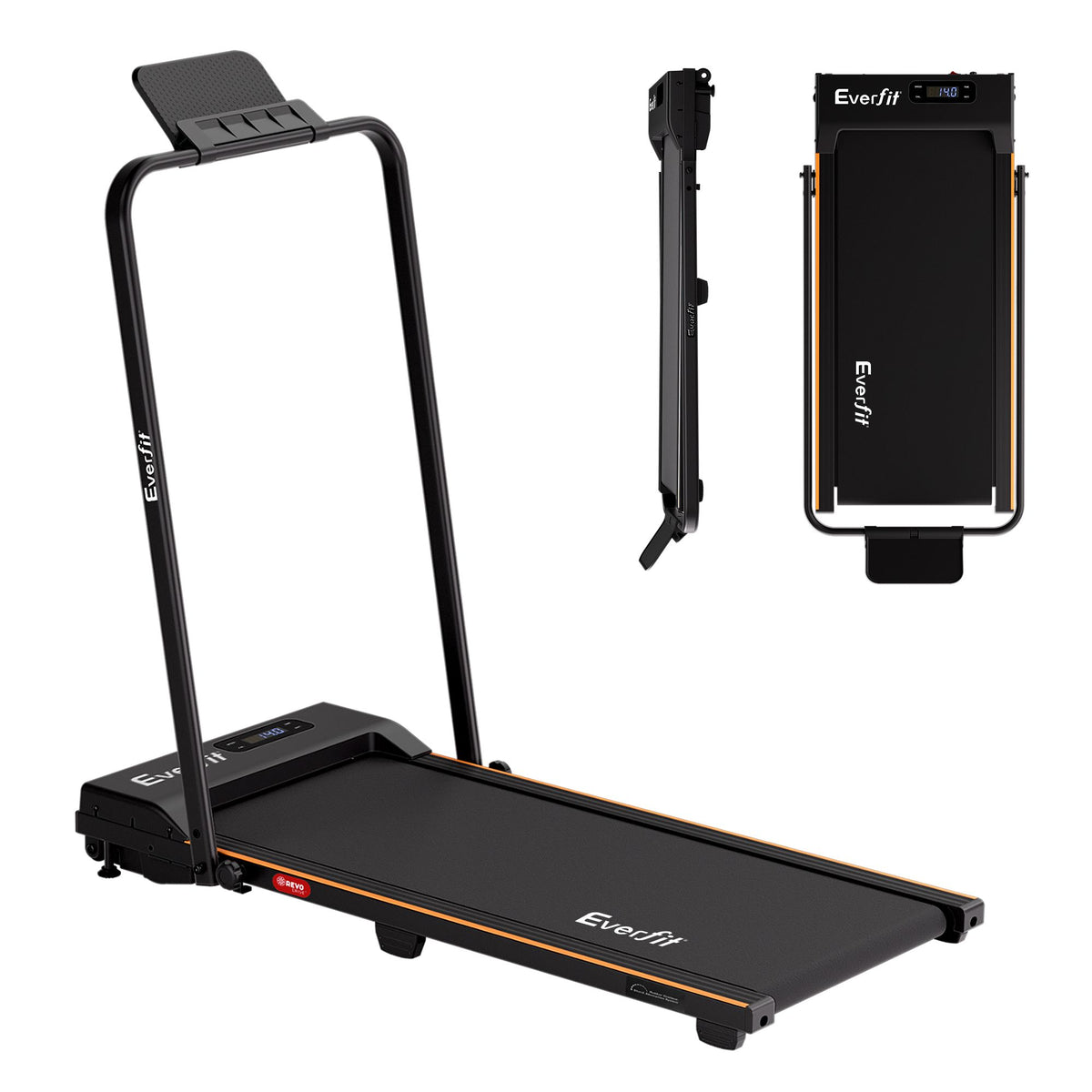 Everfit 3 in 1 Walking Pad Treadmill 12% Incline Under Desk Black