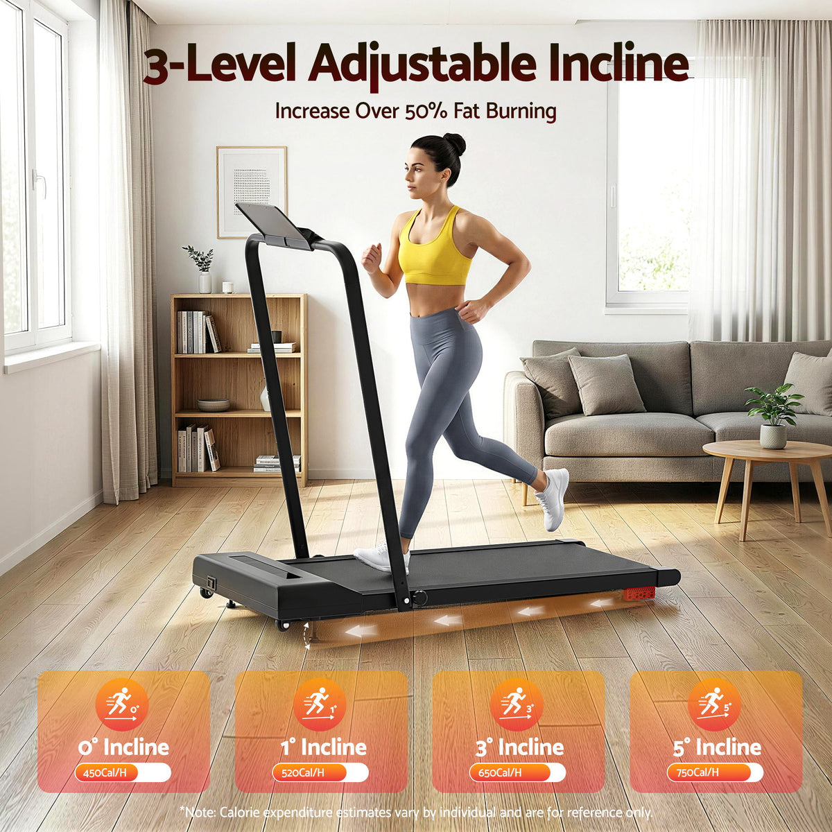 Everfit Electric Walking Pad Treadmill 3 in 1 Under Desk Black
