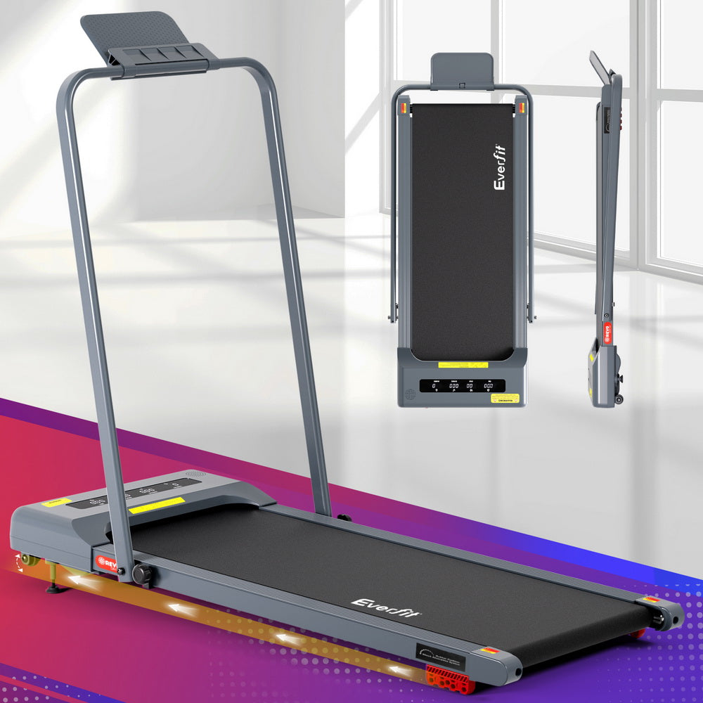 Everfit 380mm Walking Pad Treadmill Incline Grey