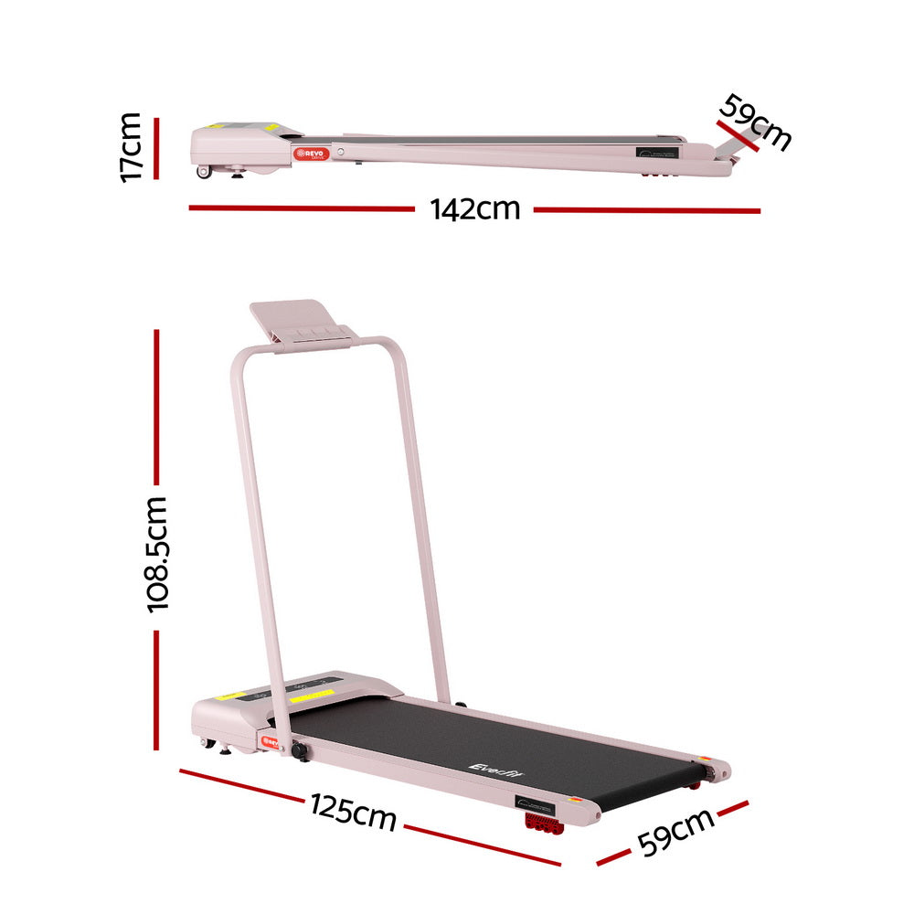 Everfit 380mm Electric Walking Pad Treadmill Pink