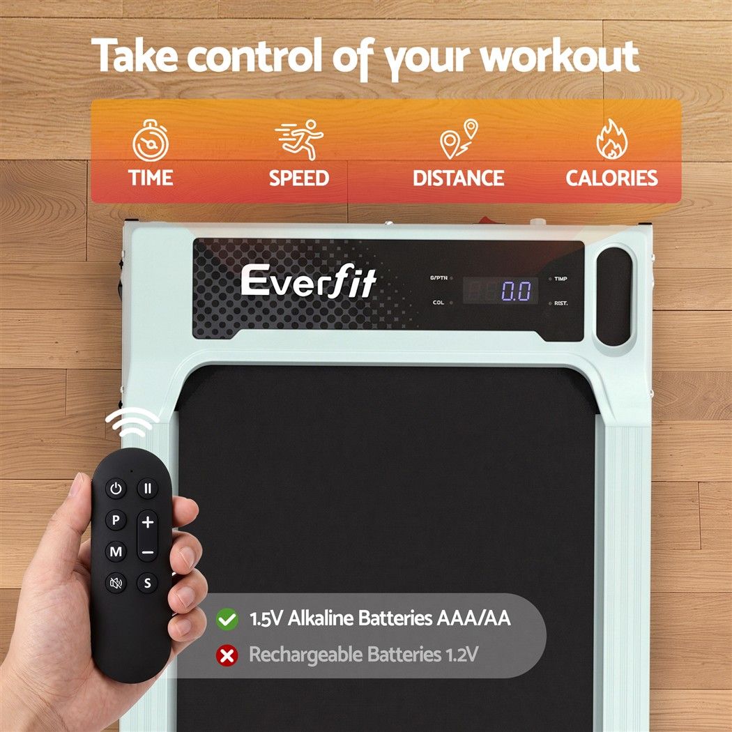 Everfit 3-in-1 Walking Pad Treadmill with 12% Incline, Green