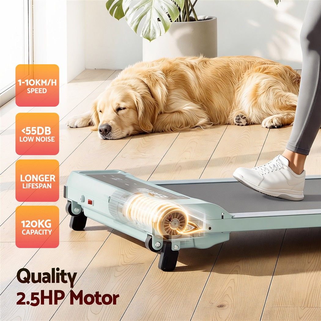 Everfit 3-in-1 Walking Pad Treadmill with 12% Incline, Green