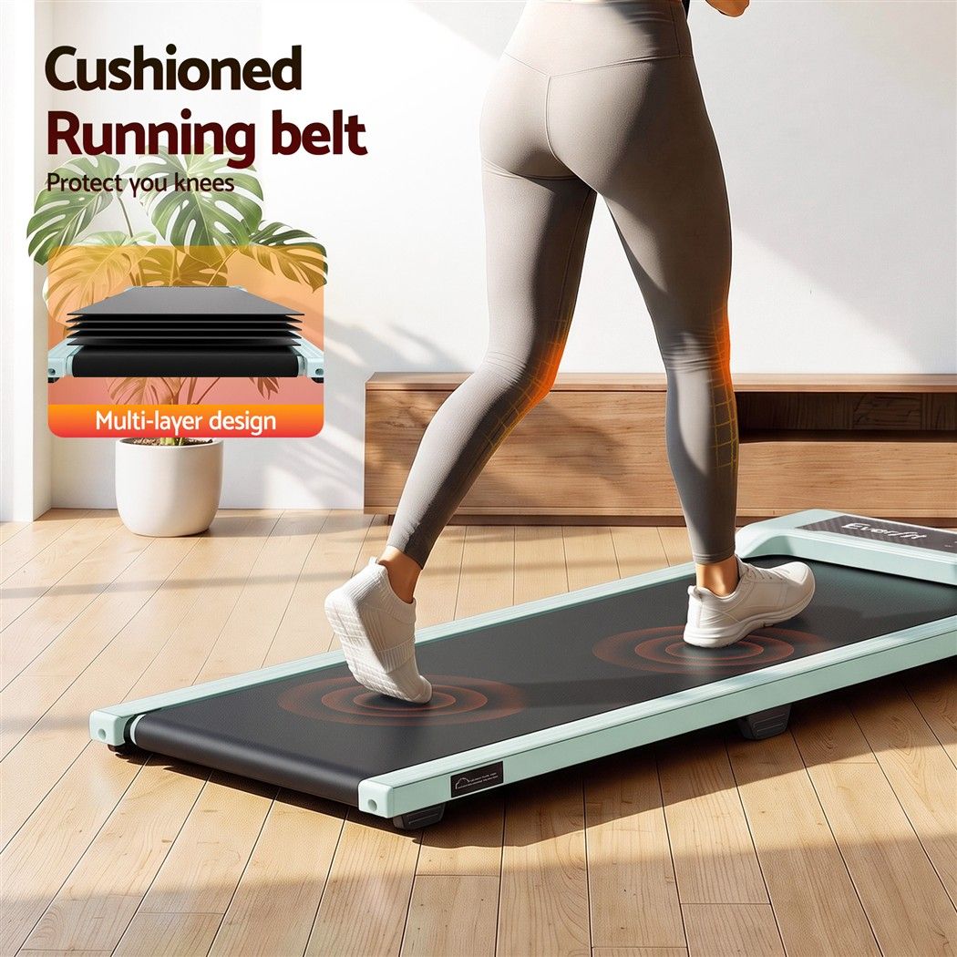 Everfit 3-in-1 Walking Pad Treadmill with 12% Incline, Green