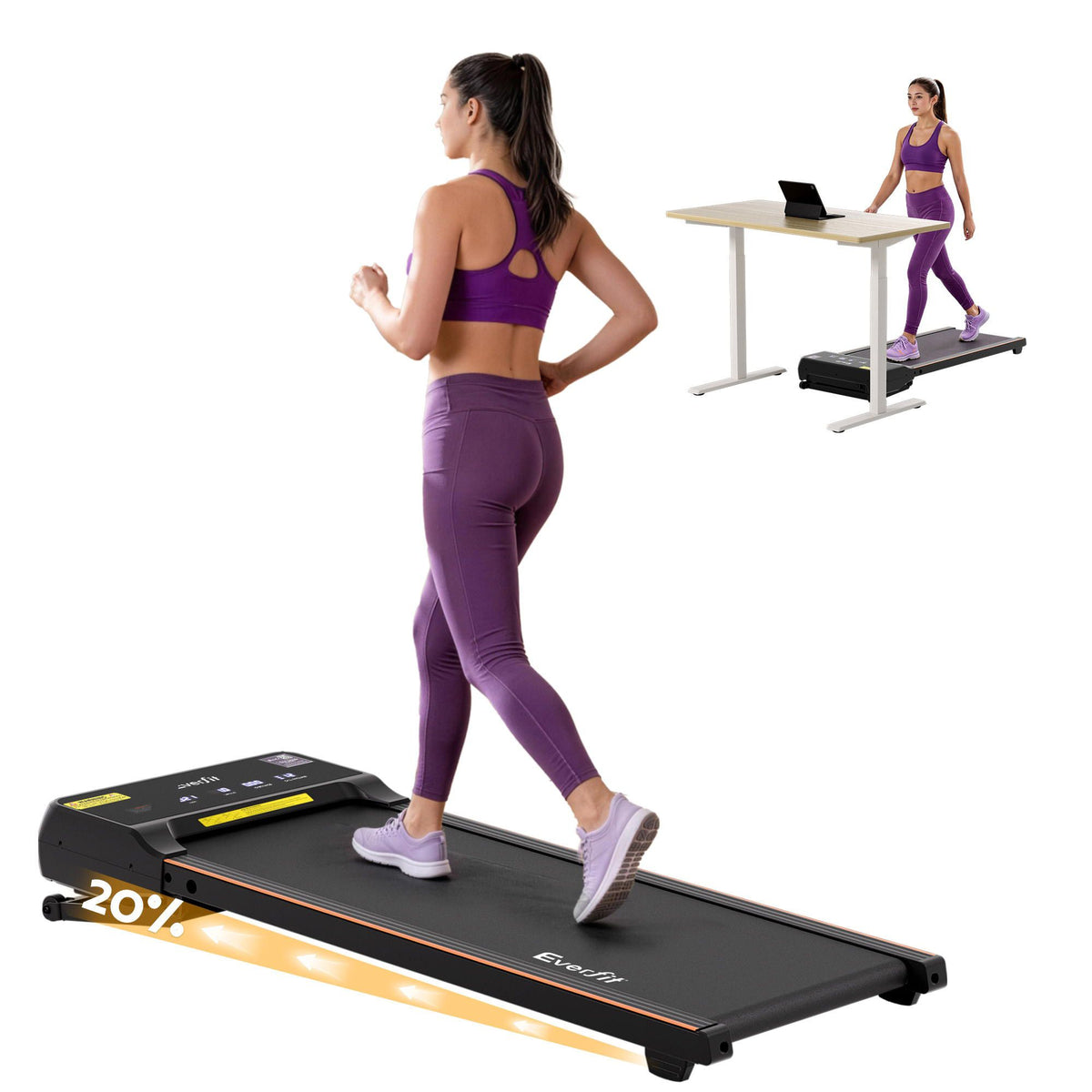 Everfit 3 in 1 Walking Pad Treadmill with 40cm Belt