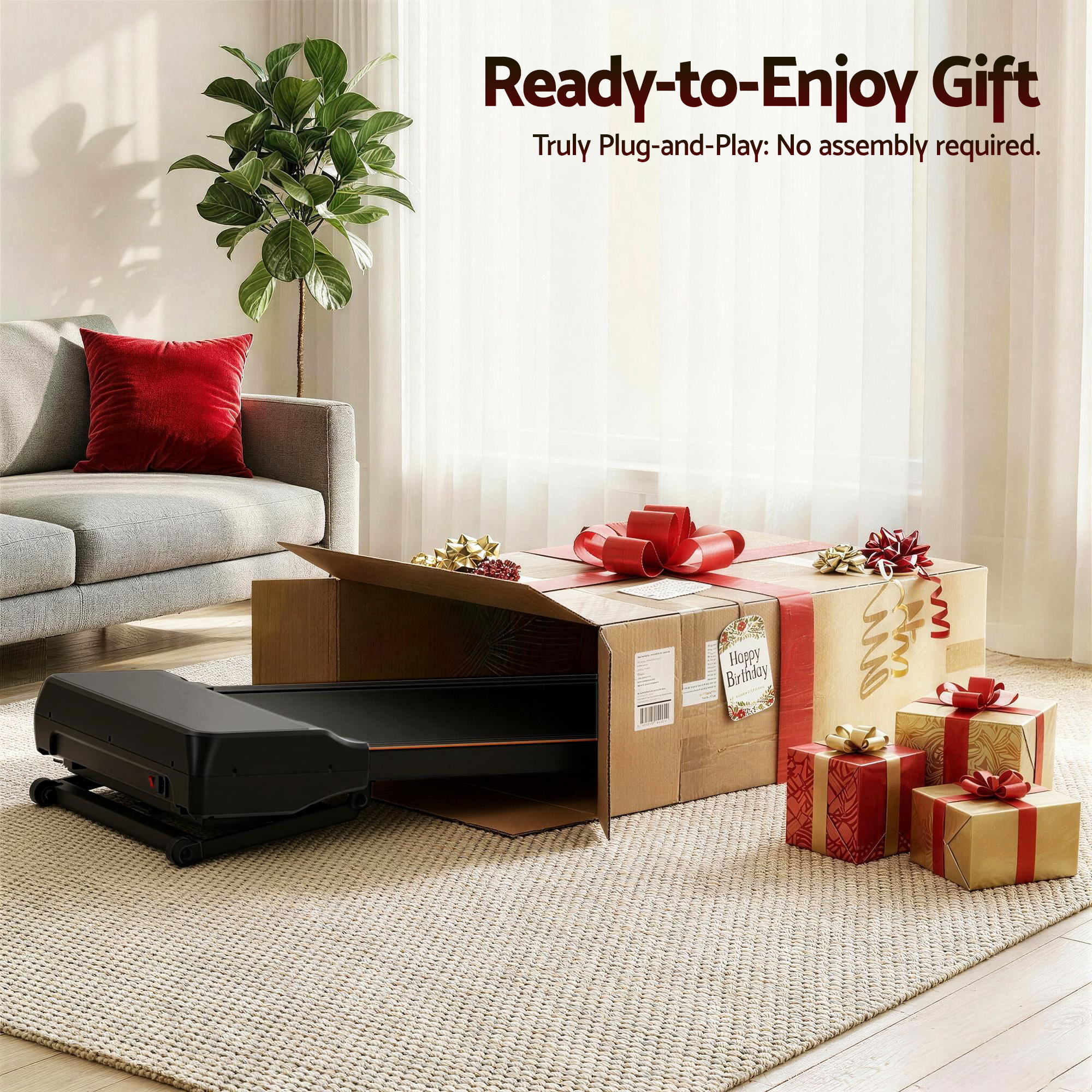 Everfit 3 in 1 Walking Pad Treadmill 20% Auto Incline Under Desk Treadmills for Home Gym With 40cm Wide Belt