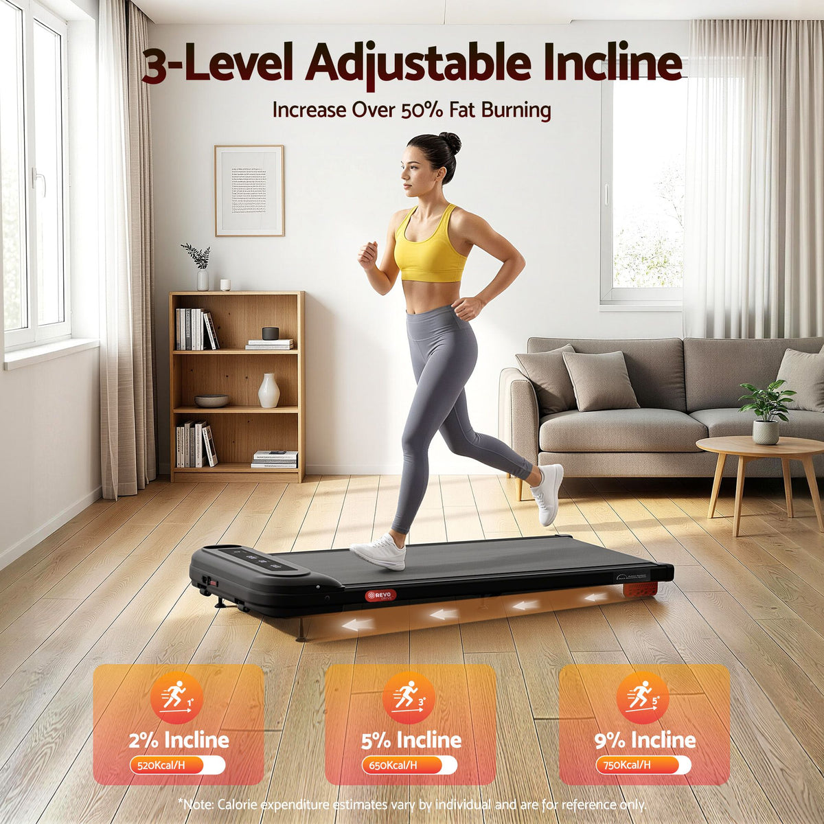 Everfit 3 in 1 Electric Walking Pad Treadmill with Incline Black