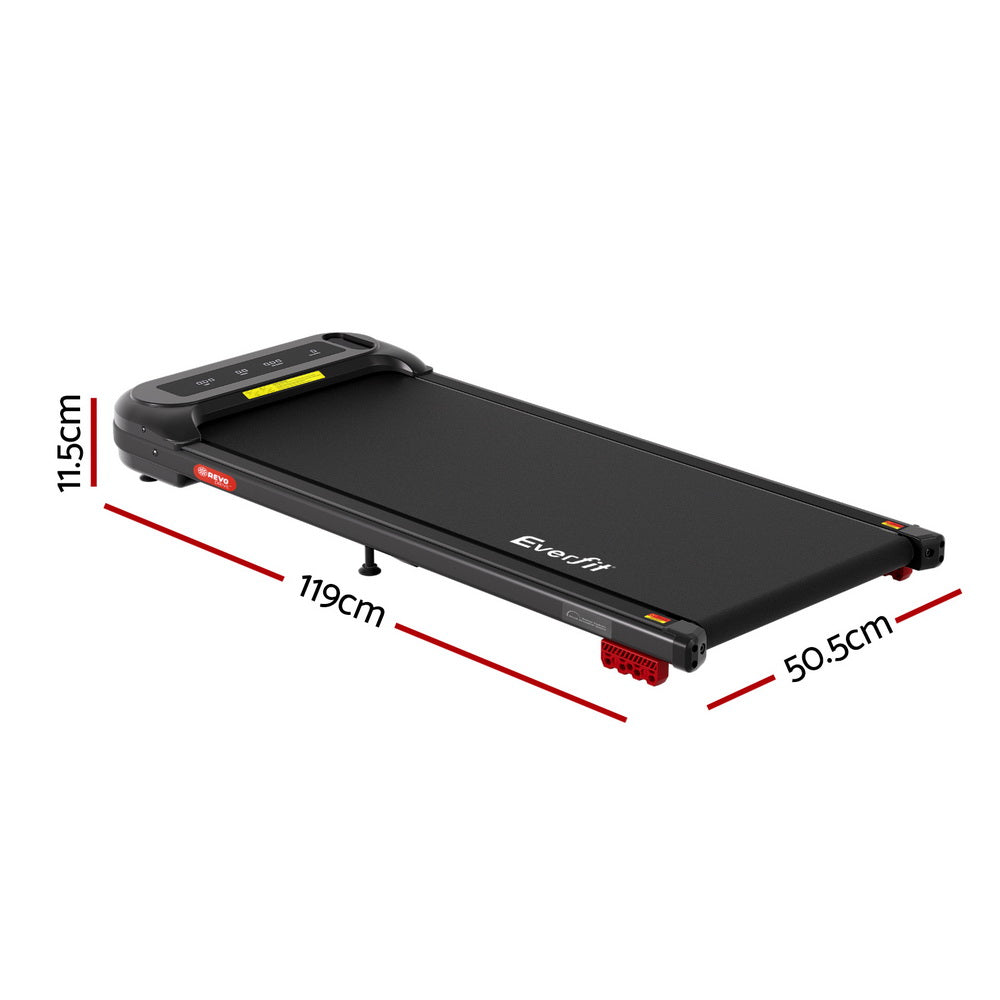 Everfit Electric Walking Pad Treadmill Under Desk Home Gym Black
