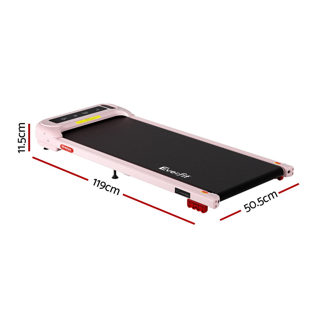 Everfit Pink Electric Walking Pad Treadmill Under Desk Home Gym