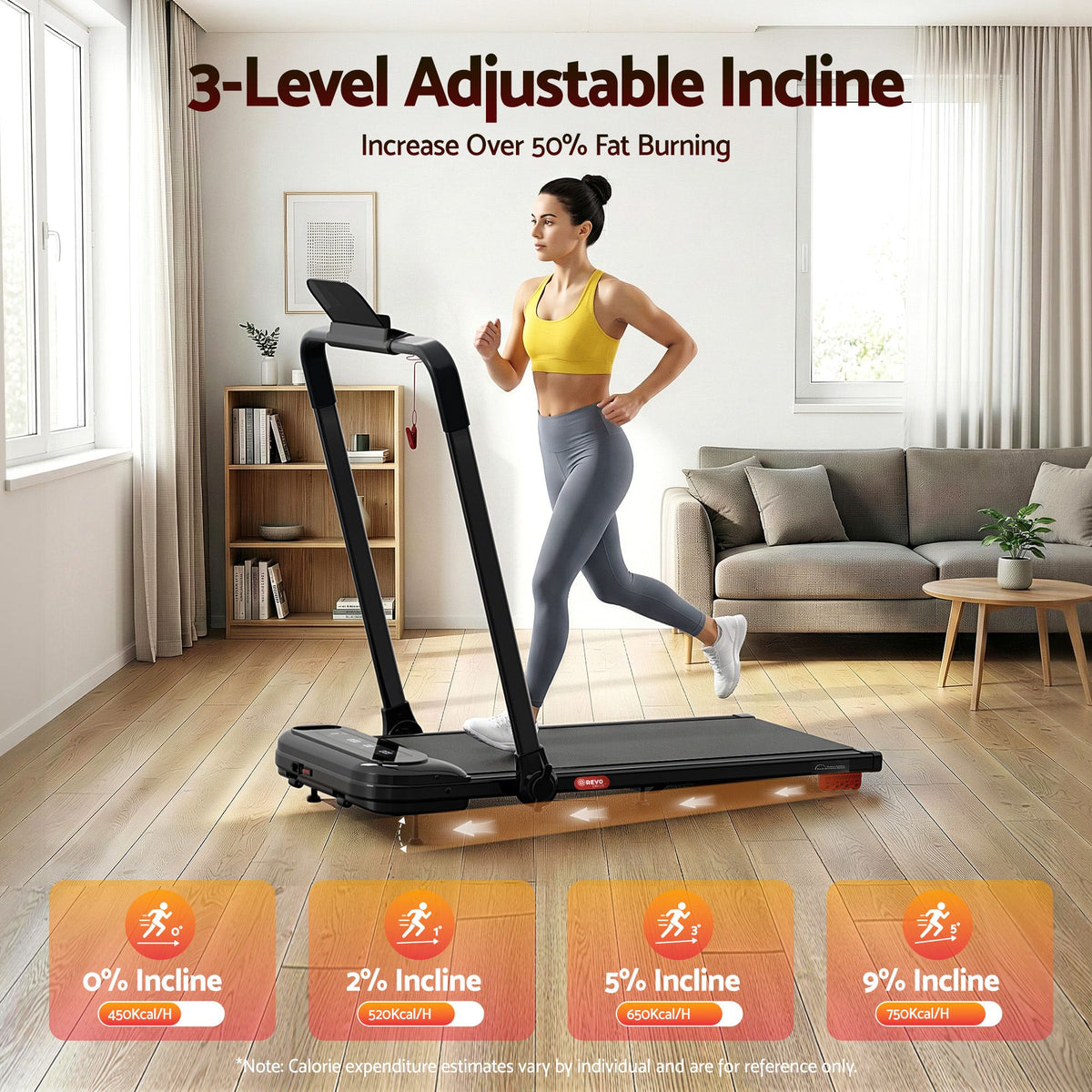 Everfit 3 in1 Foldable Walking Pad Treadmill with Incline Black