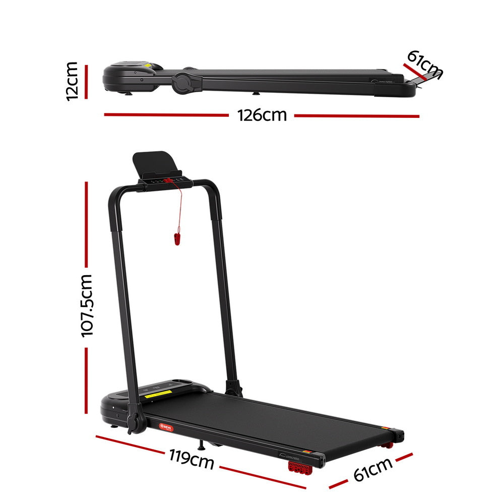 Everfit Foldable Electric Walking Pad Treadmill Black