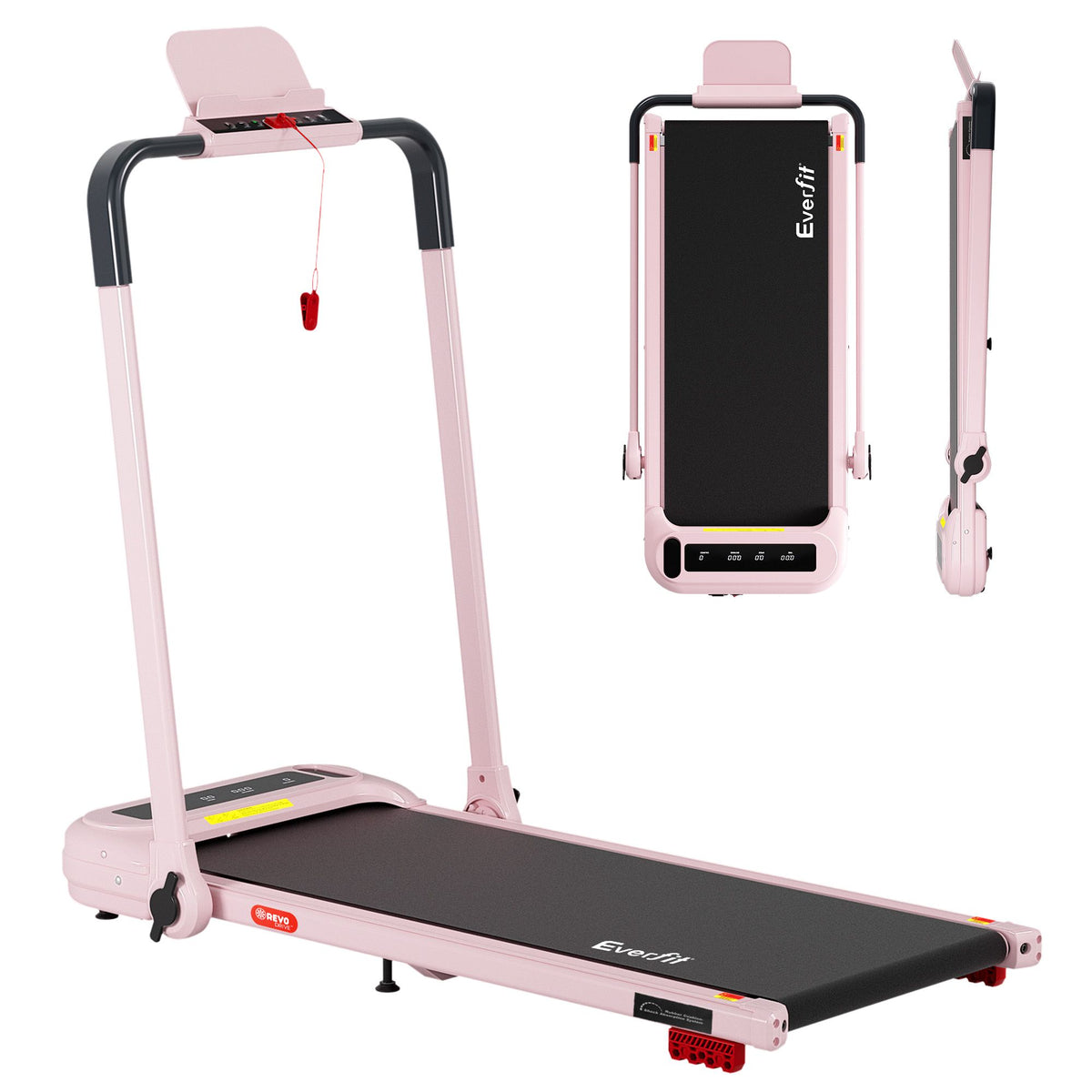 Everfit 3 in 1 Electric Treadmill Walking Pad with Incline Pink