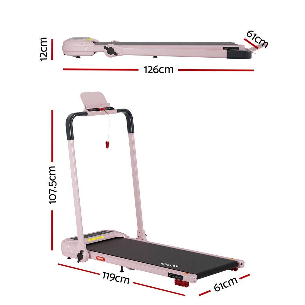 Everfit Electric Walking Pad Foldable Treadmill Pink