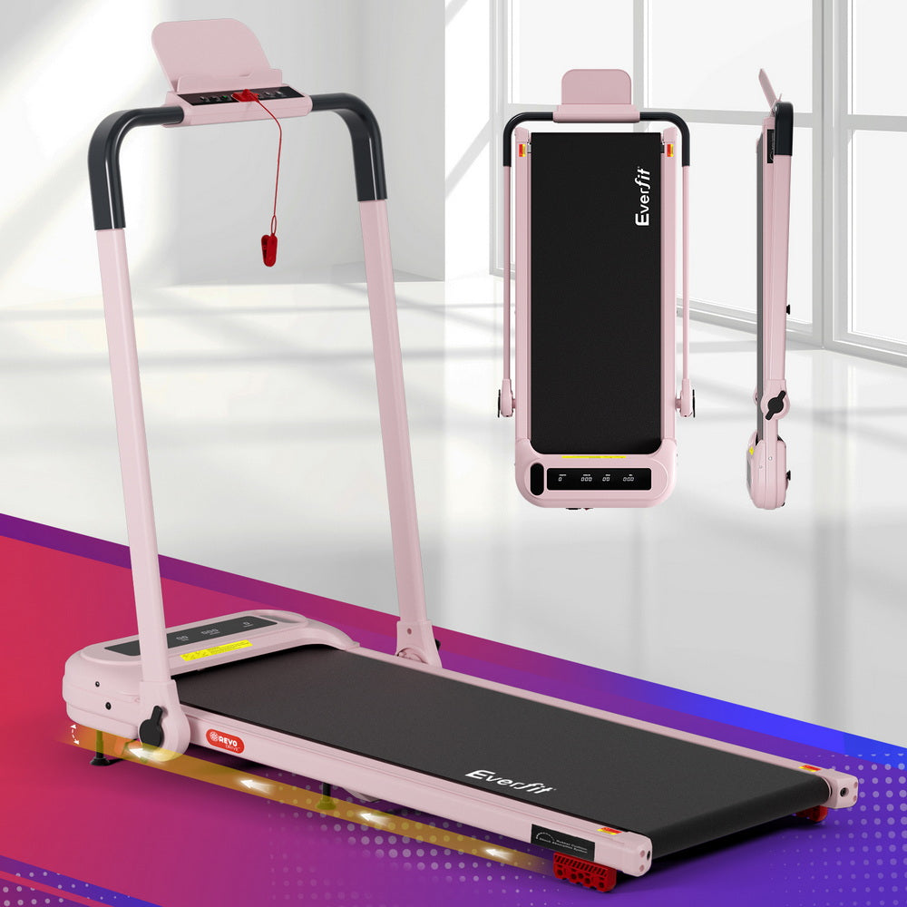 Everfit Electric Walking Pad Foldable Treadmill Pink
