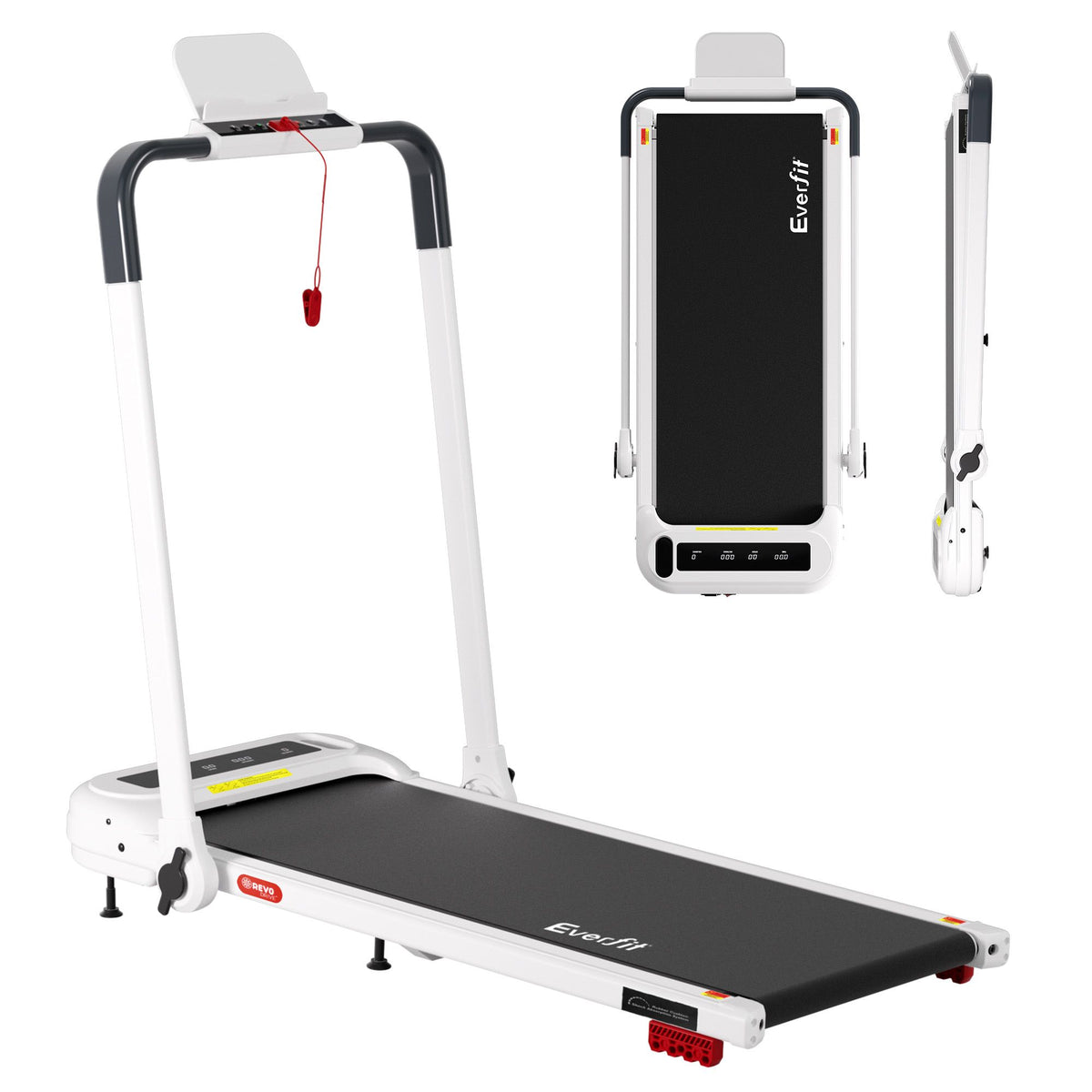 Everfit Electric Walking Pad Treadmill with Incline Foldable White