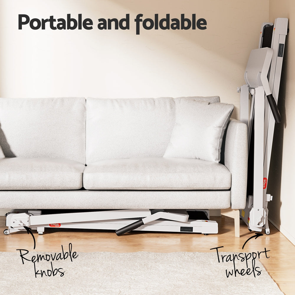 Everfit Foldable Treadmill Electric Home Gym 420mm White