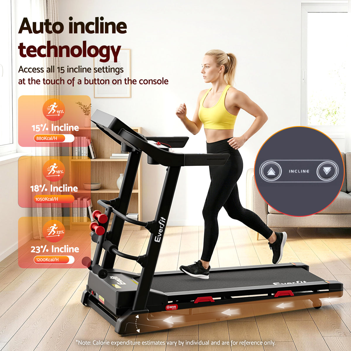 Everfit Electric Treadmill Home Gym with Sit Up Bar 450mm
