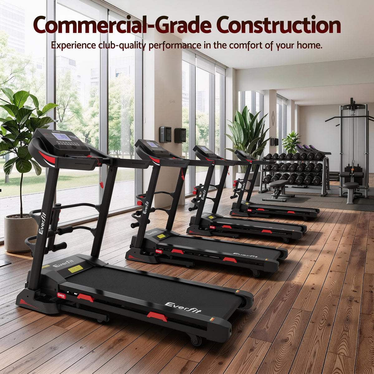 Everfit Electric Treadmill Home Gym with Sit Up Bar 450mm