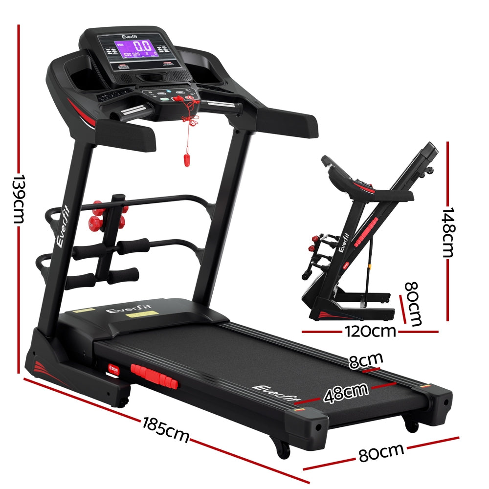 Everfit 480mm Treadmill Electric Home Gym Fitness Machine Black Red
