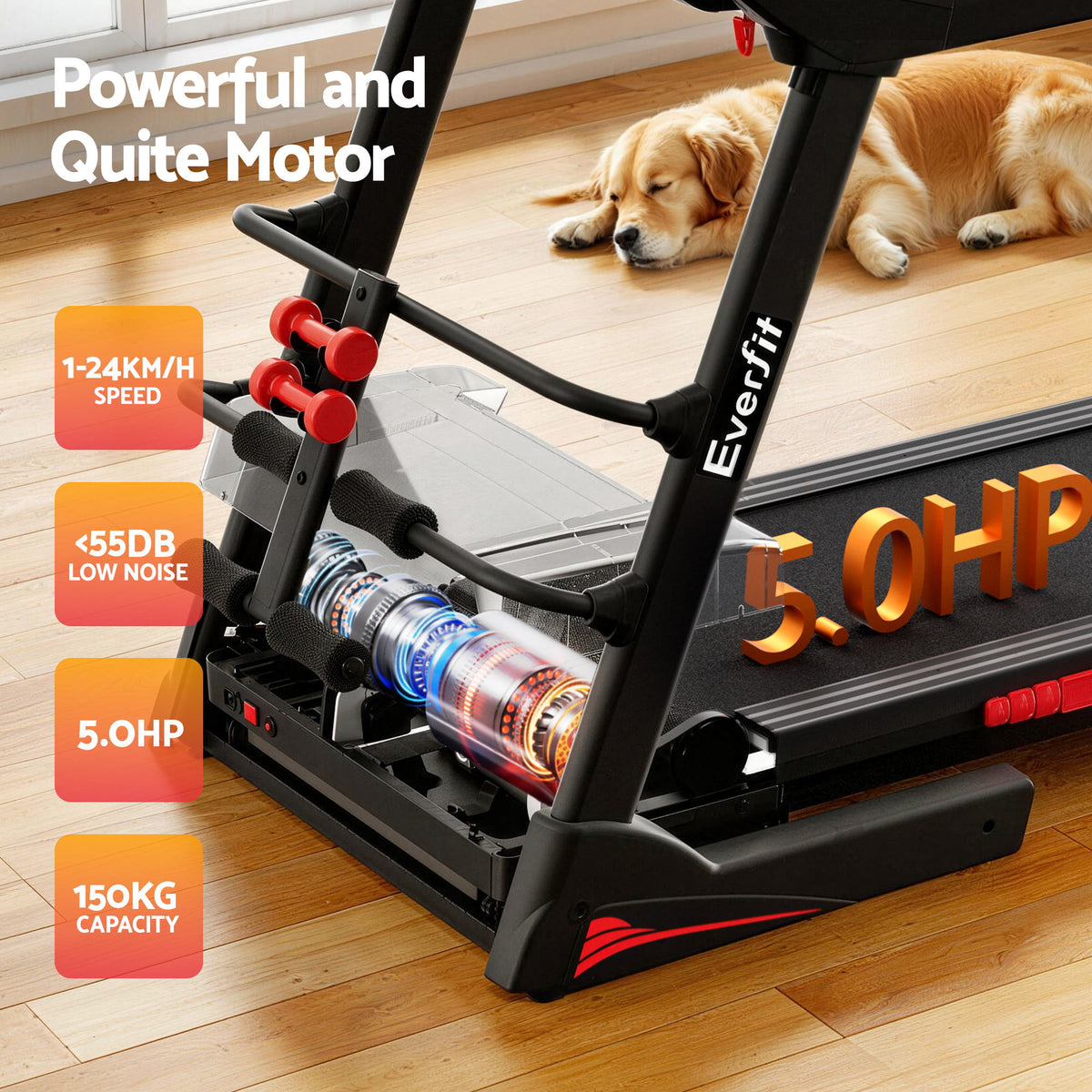 Everfit Electric Home Gym Treadmill with Sit Up Bar