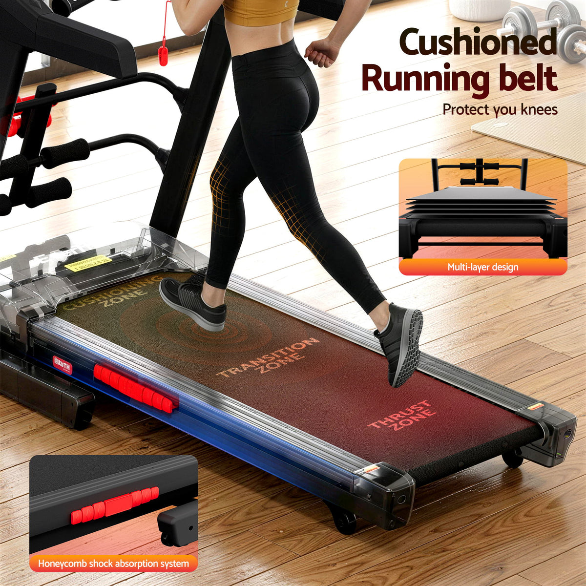 Everfit Electric Home Gym Treadmill with Sit Up Bar