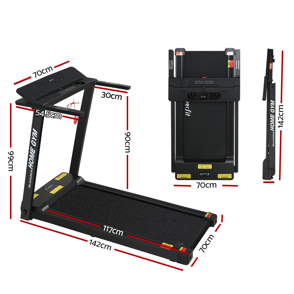 Everfit 450mm Electric Treadmill Foldable Black