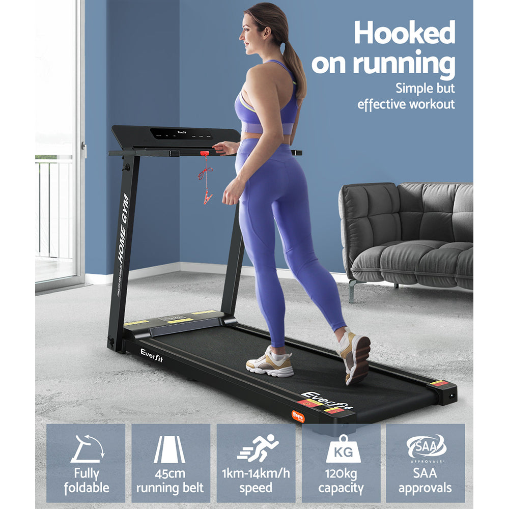 Everfit 450mm Electric Treadmill Foldable Black
