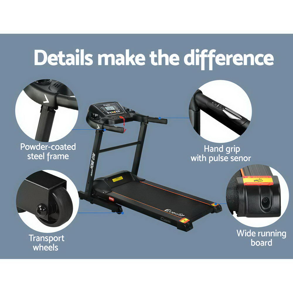 Everfit 400mm Electric Treadmill Foldable Home Gym Black