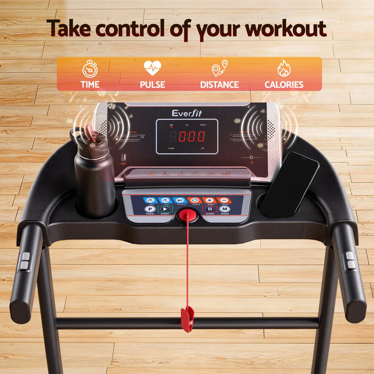 Everfit Electric Treadmill Home Gym with 3-Level Incline